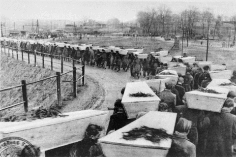 Burying the Dead, 1945
                                    Auschwitz