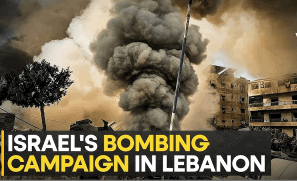 Israel
                                                          bombarding
                                                          Lebanon