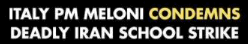 meloni
                                                          decry iran
                                                          war